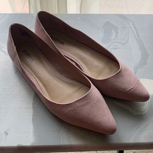 Just Fab - Pink Pointed Toe Flats - Size 9